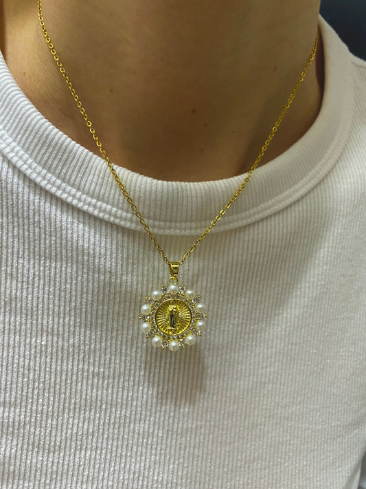 Collana Piastrina Pearl