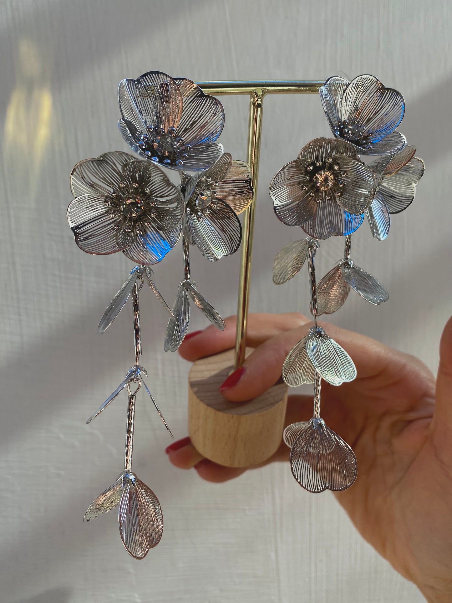 Orecchino Tris Peonia