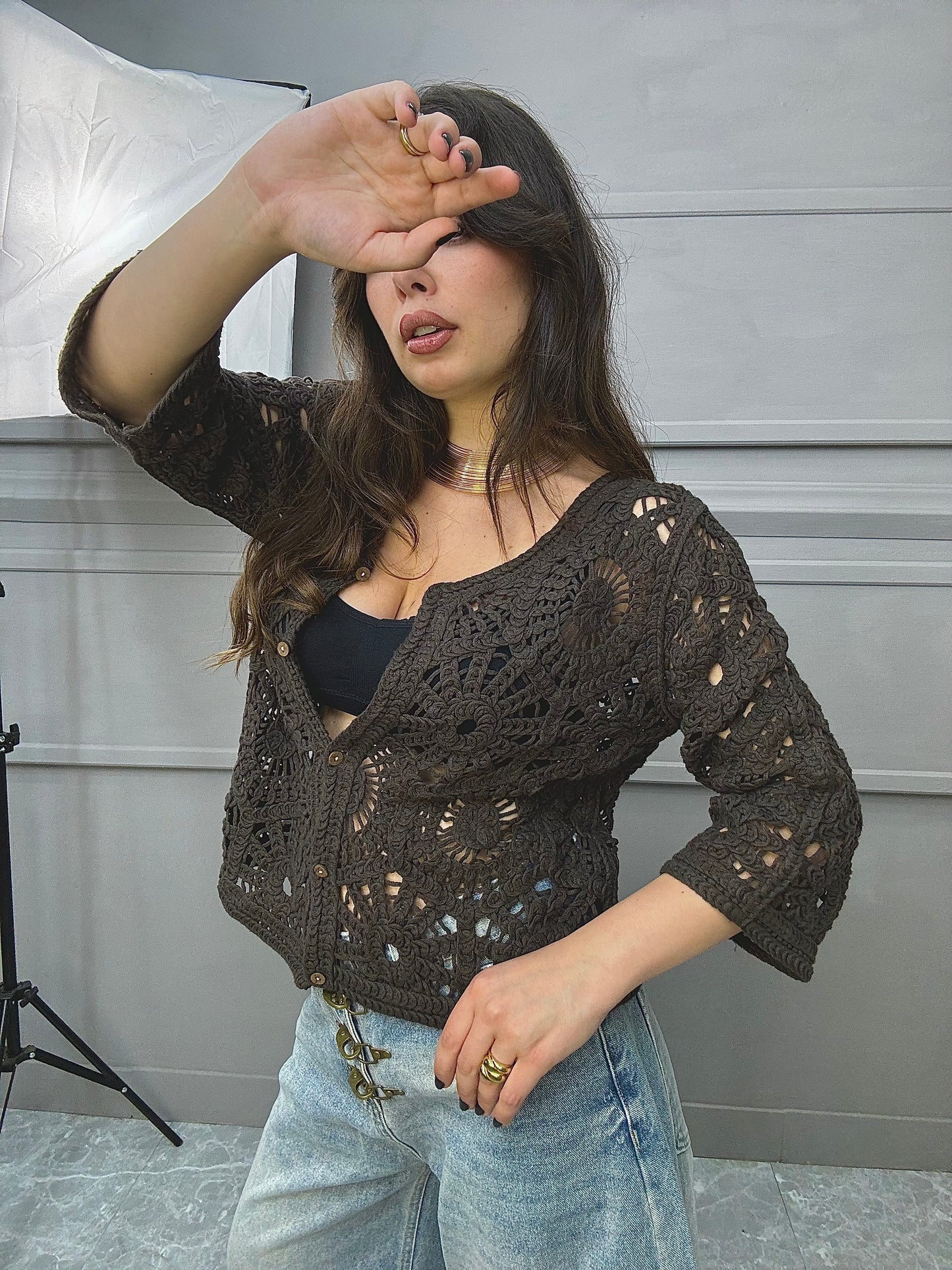 Cardigan Macramé